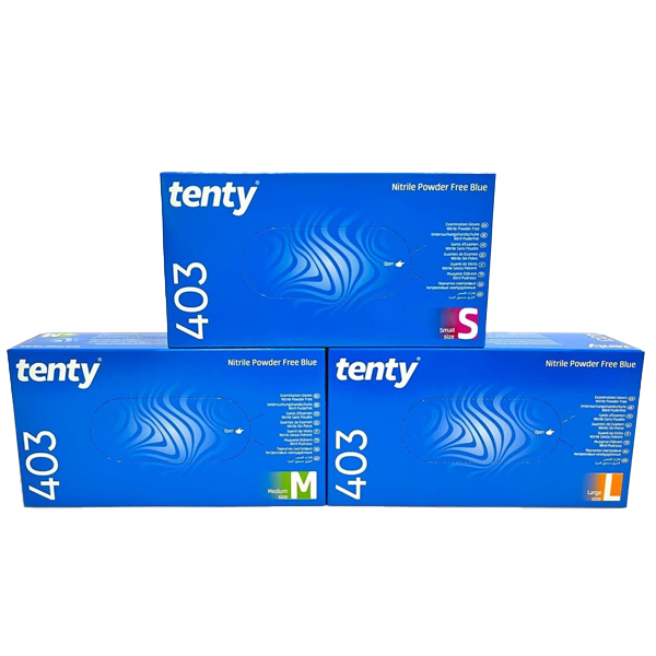 Tenty 403 Mavi Nitril Eldiven 100lü Paket